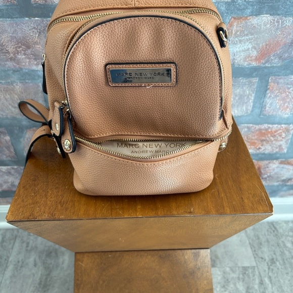 Marc New York Brown Vegan Leather Backpack - Picture 6 of 13